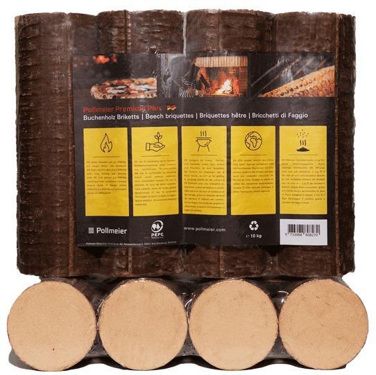 Ronde Beuken Houtbriketten – Pallet 960 kg (96 pakken van 10 kg) - Afbeelding 3