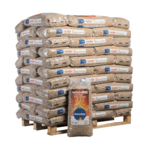 Woodox Houtpellets ENplus A1 & DINplus – Pallet 990 kg (66 zakken van 15 kg)
